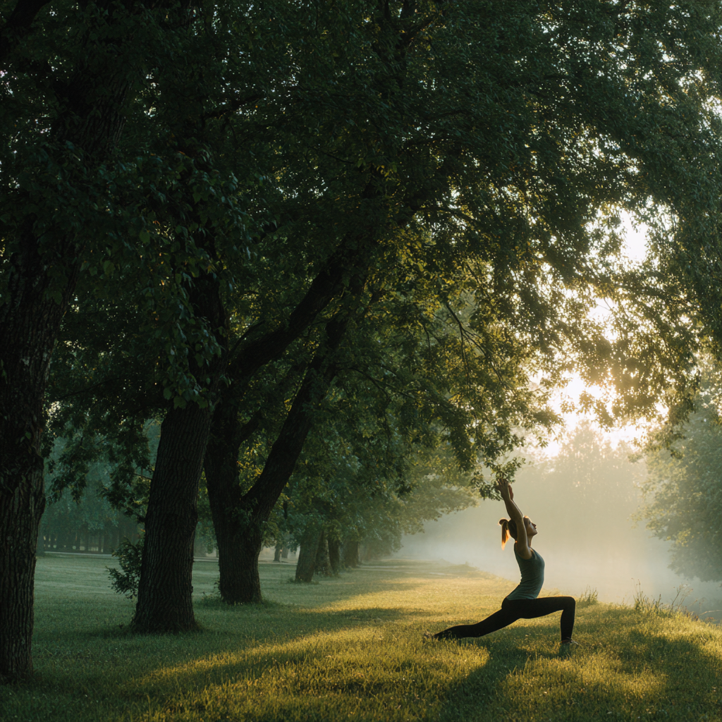 Інструктор йоги демонструє позу